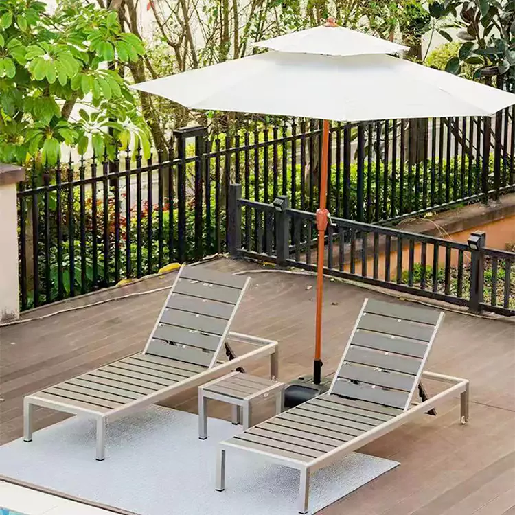 Komersial Outdoor Sun Lounger kanggo Hotel lan Resort