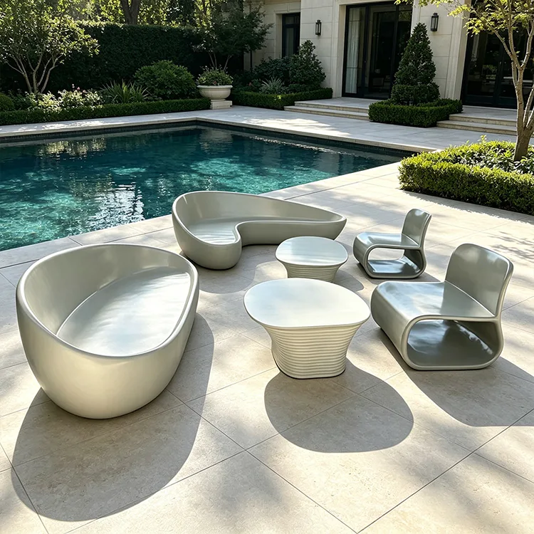 Mlumpat Kurva FRP Lounge Seating