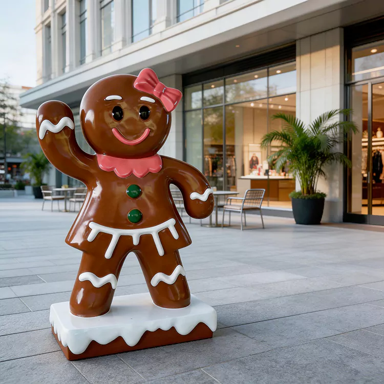 FRP Raksasa Gingerbread Man Sculpture