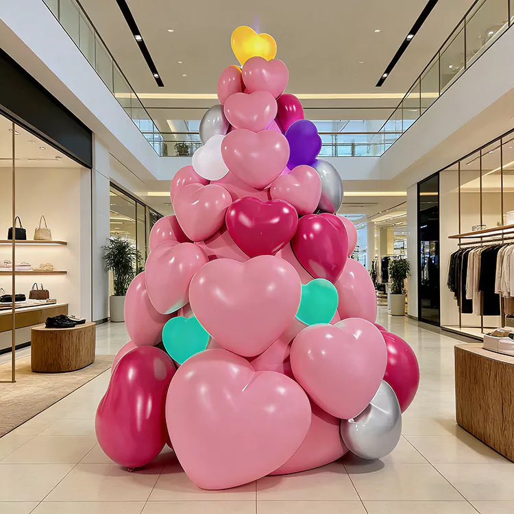 GRP Heart Shaped Balon Stacked Sculpture