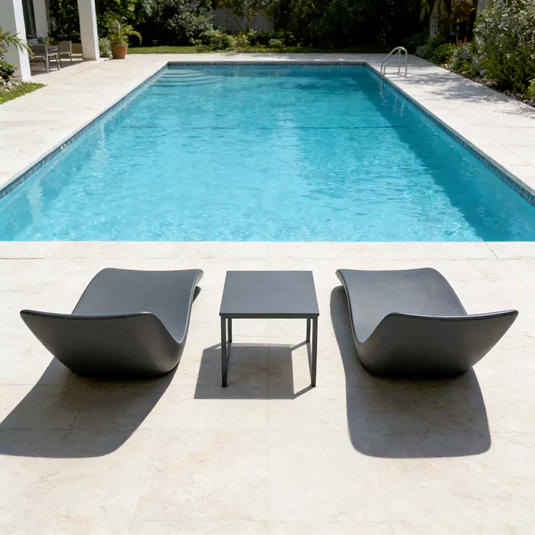 Fiberglass Waterproof S Shaped FRP Sun Lounger