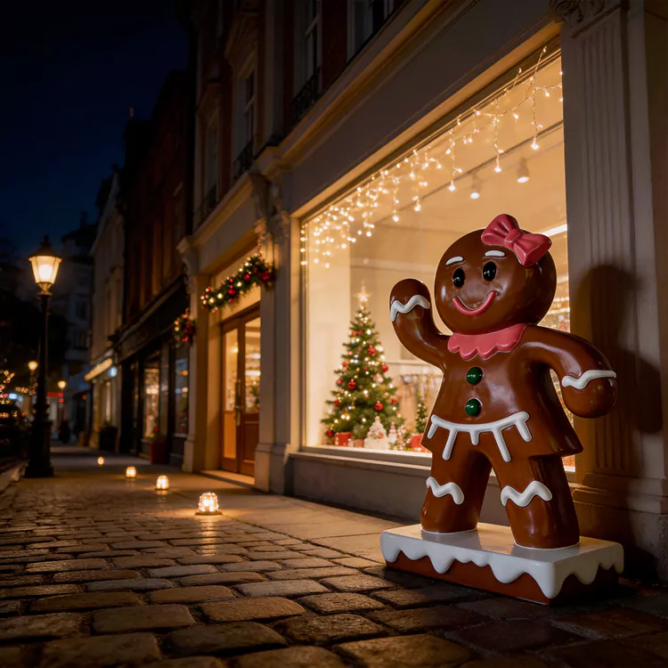 FRP Giant Gingerbread Man Sculpture