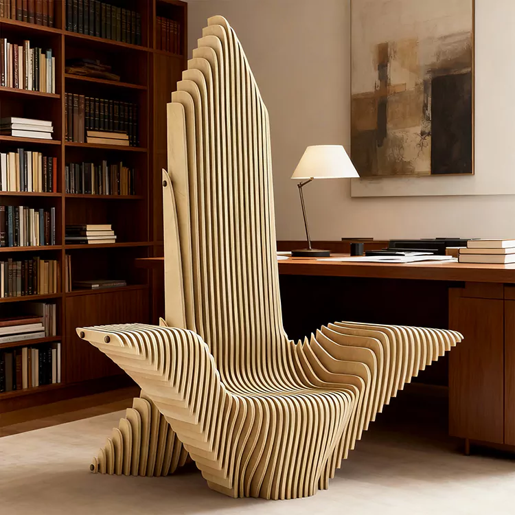 Parametric High Back Sculpture Accent Chair