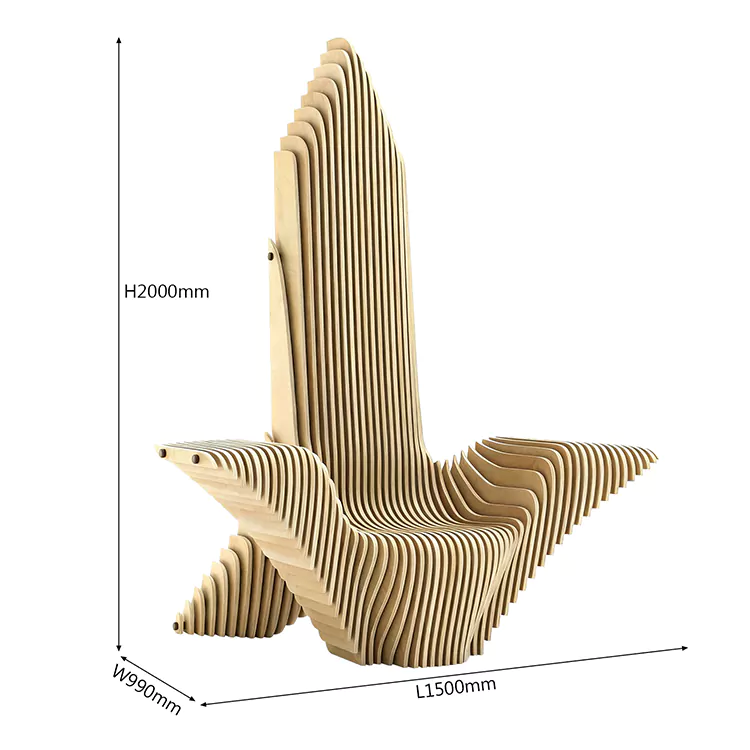 Parametric High Back Sculpture Accent Chair