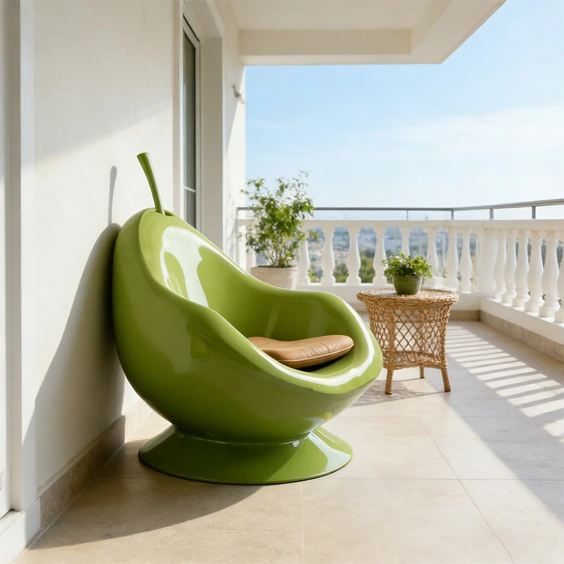 Kursi Aksen FRP Bentuk Pear Modern